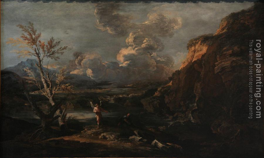 Salvator Rosa : Landscape with Tobit and the angel